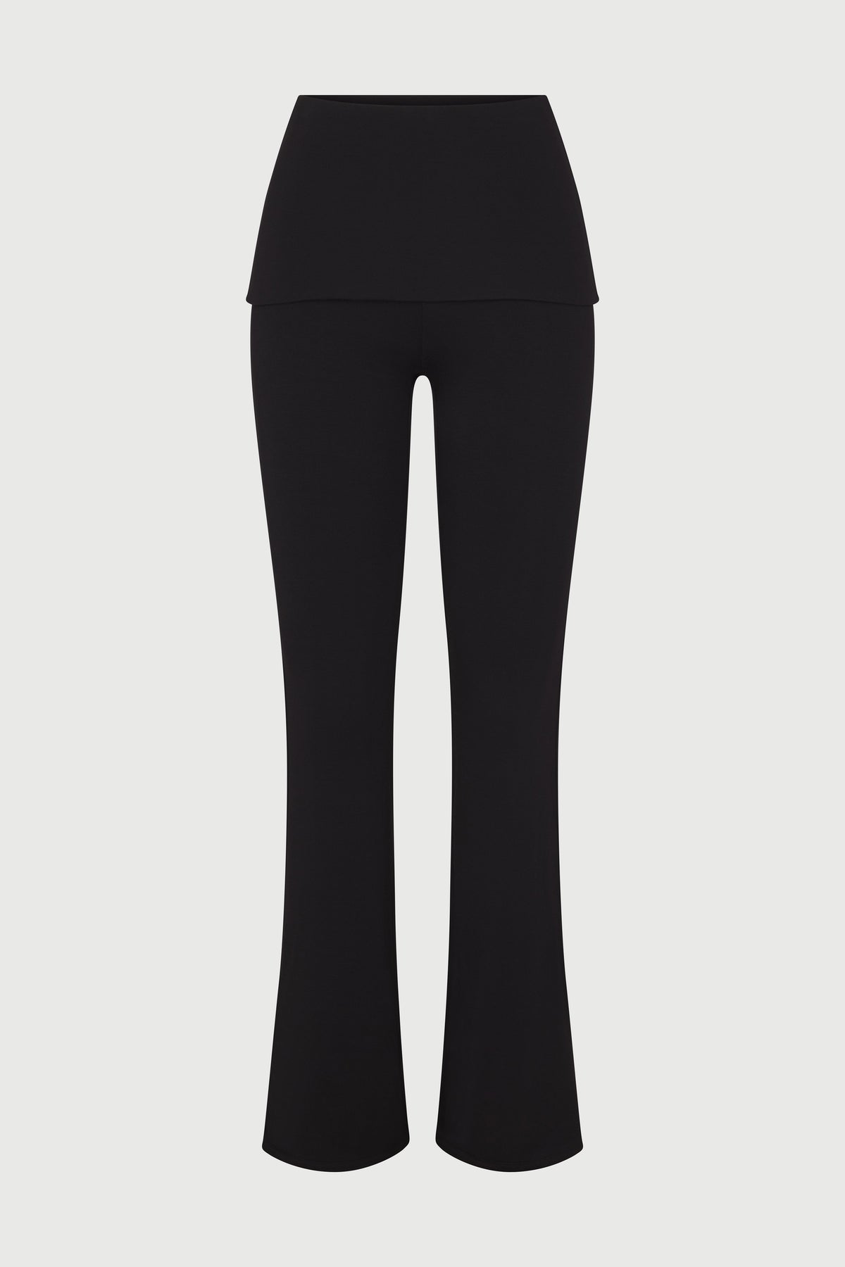 BLACK Modal Foldover Bootcut Pant