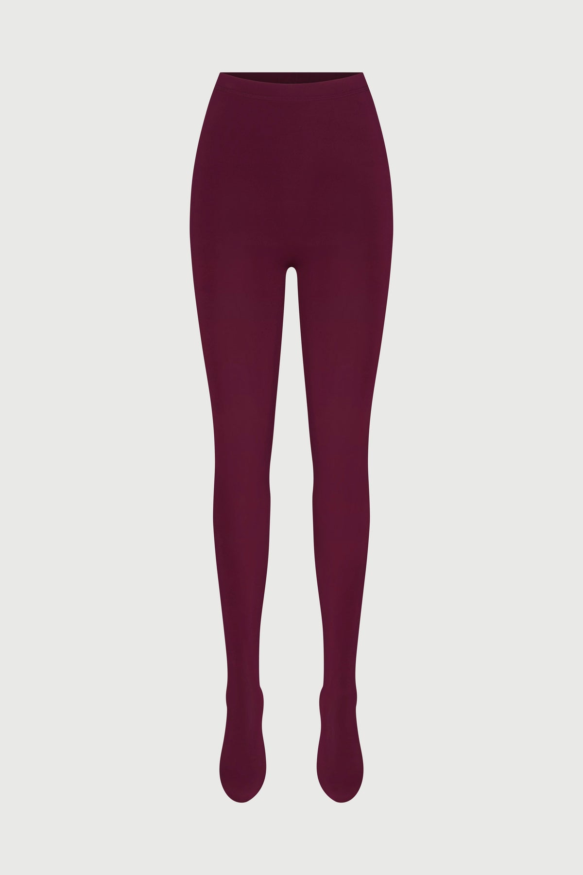 Burgundy Naked Closed Toe Legging