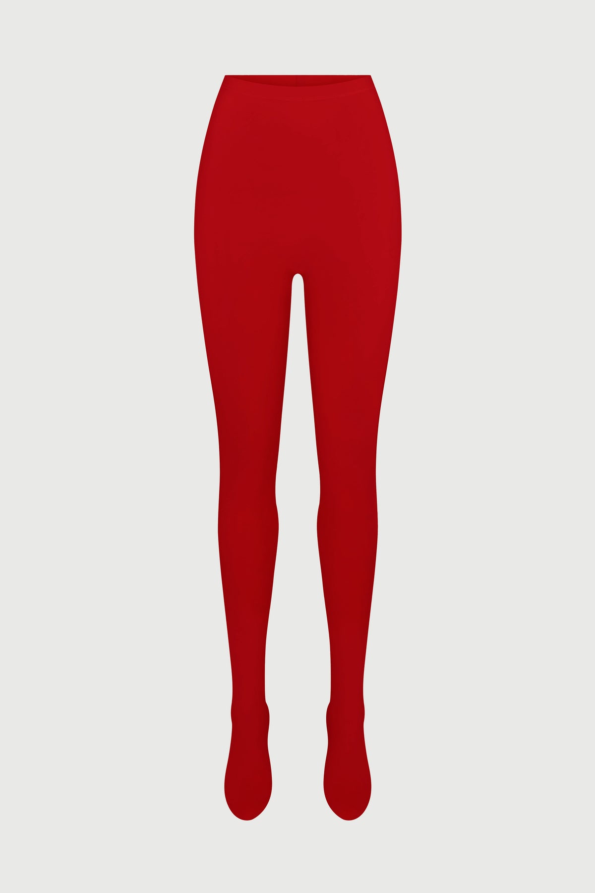 Red Naked Closed Toe Legging