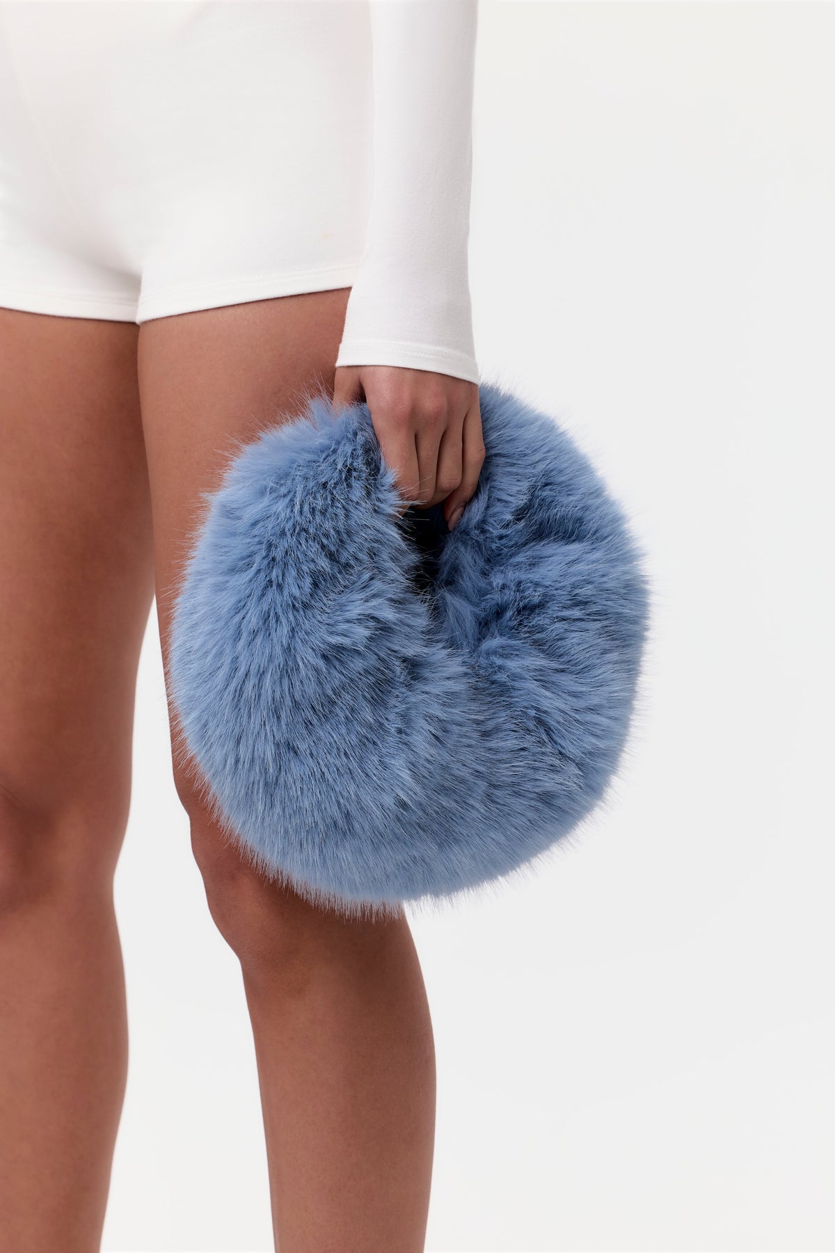 Baby Blue Faux Mini Handbag