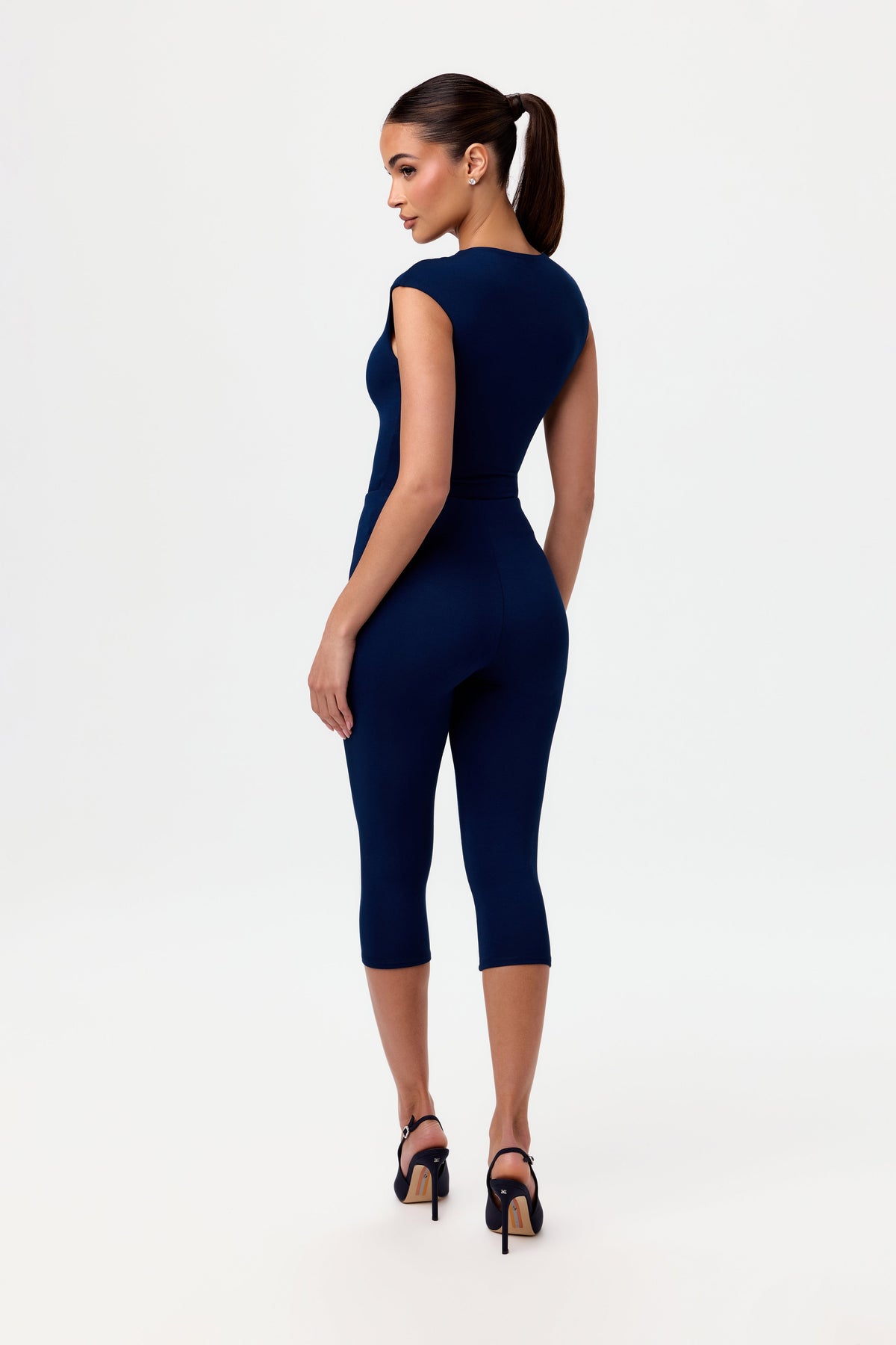 Navy Smooth Sculpt Cropped Legging