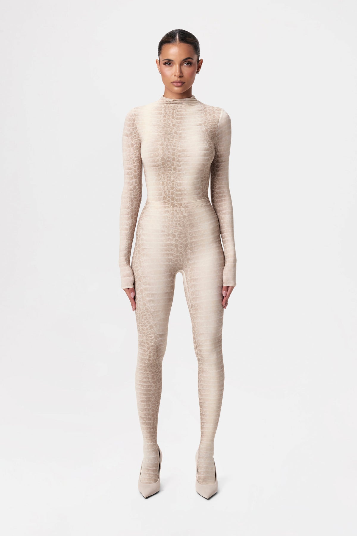 Bone Crocodile Naked Print Tights