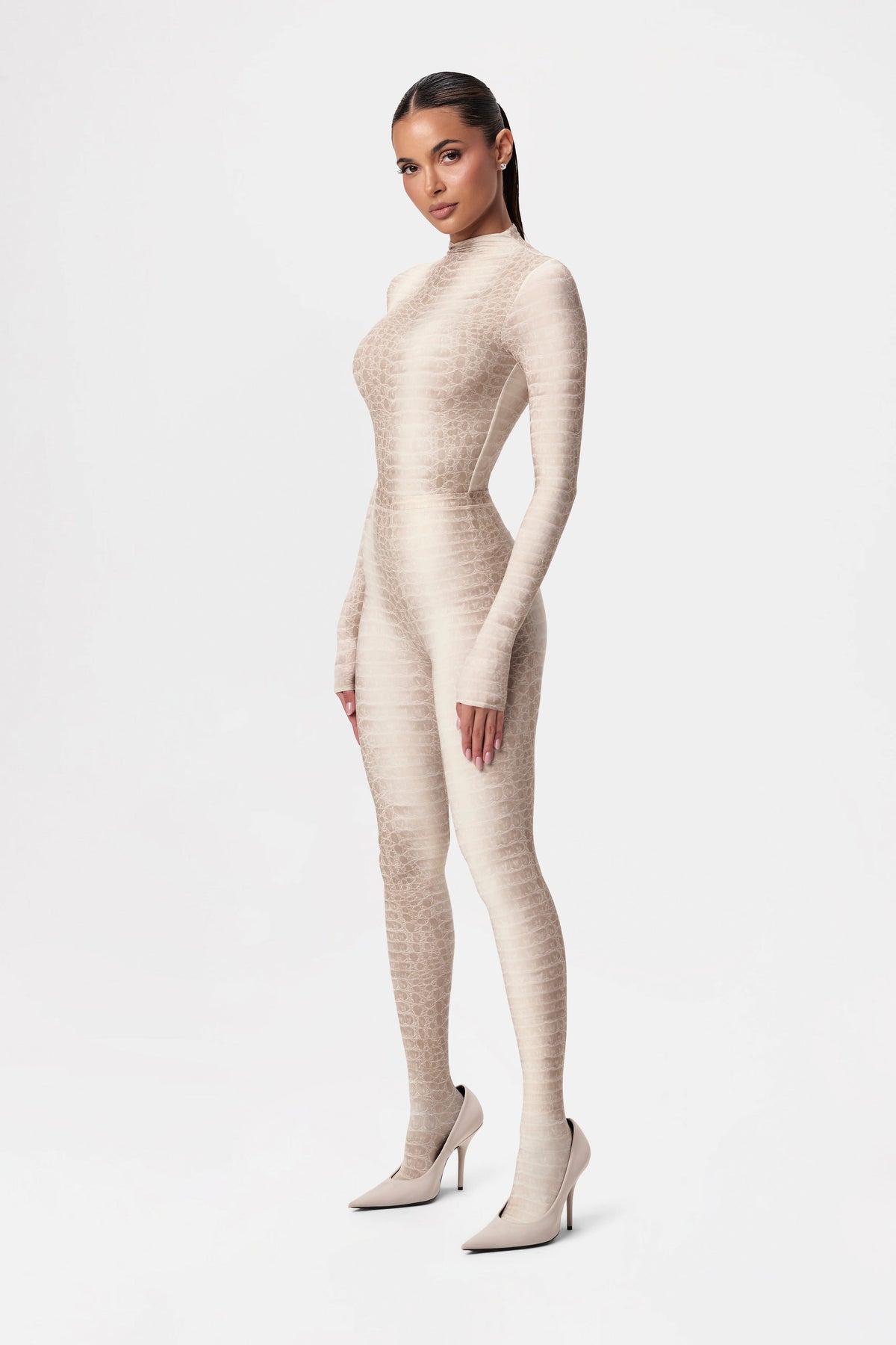 Bone Crocodile Naked Print Tights Petite