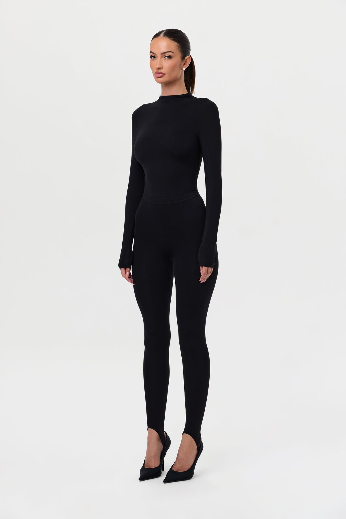 Black Naked Stirrup Legging Petite