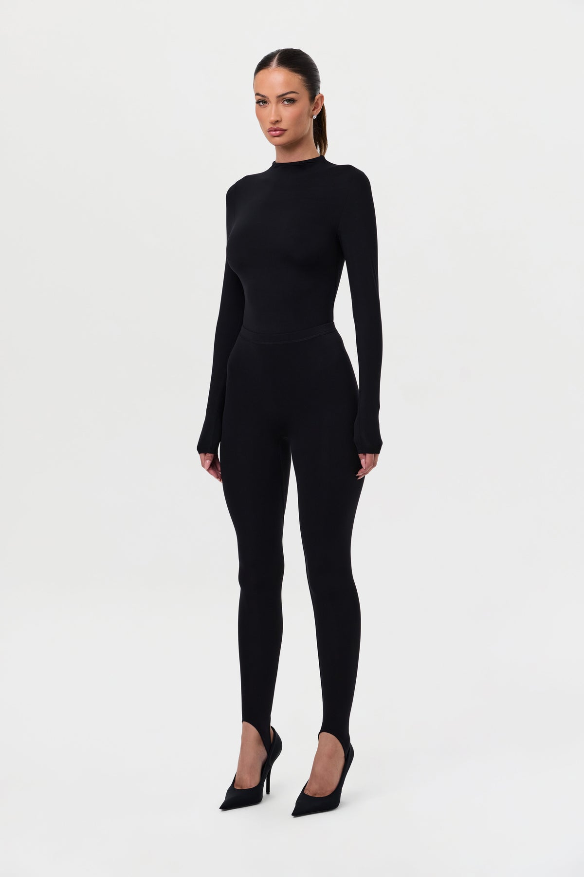 Black Naked Stirrup Legging