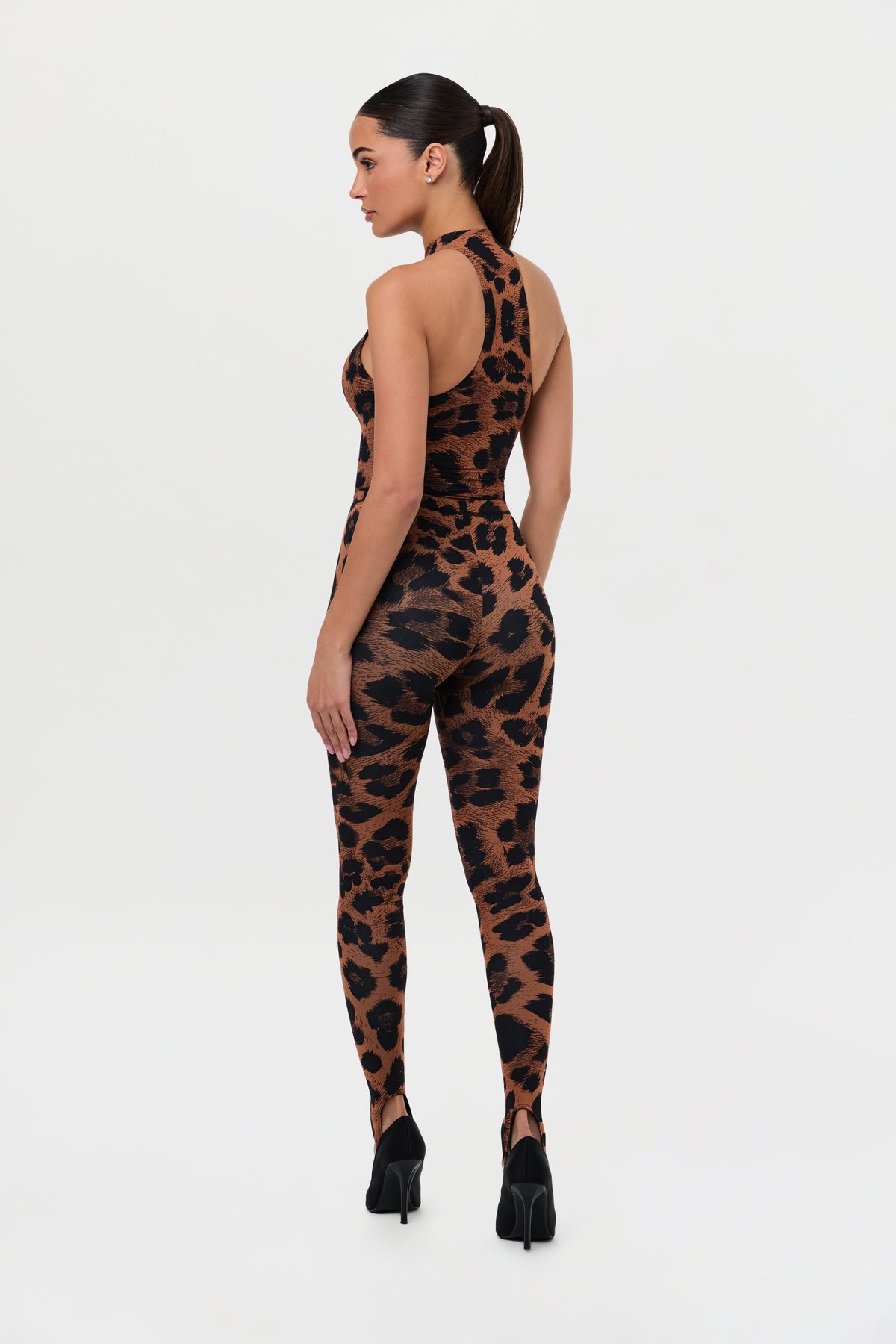 Leopard Naked Print Stirrup Legging