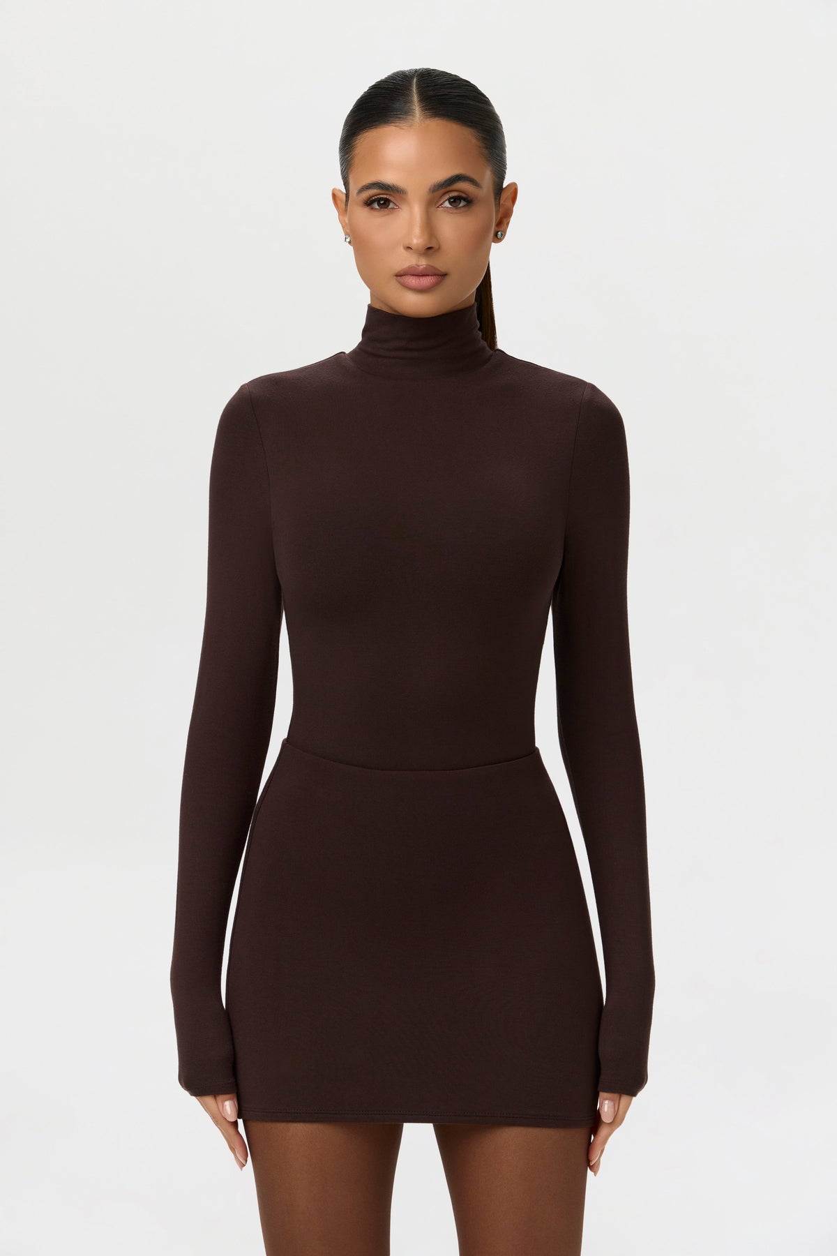 Black Butter Contour Mini Skirt