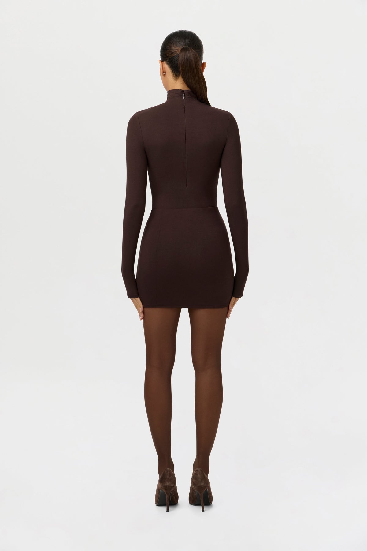 Dark Chocolate Butter Contour Mini Skirt