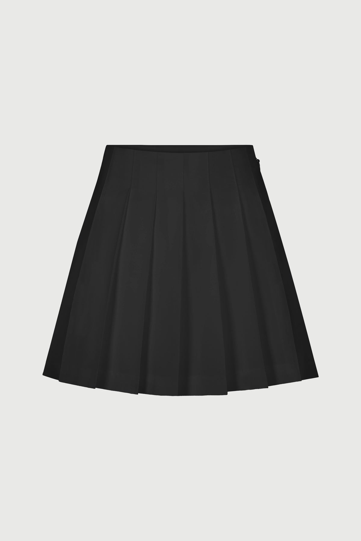 BLACK Shirting Pleated Mini Skirt