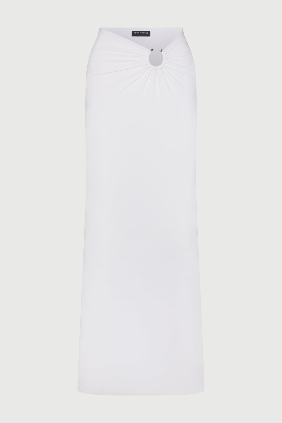WHITE Hourglass O-Ring Maxi Skirt
