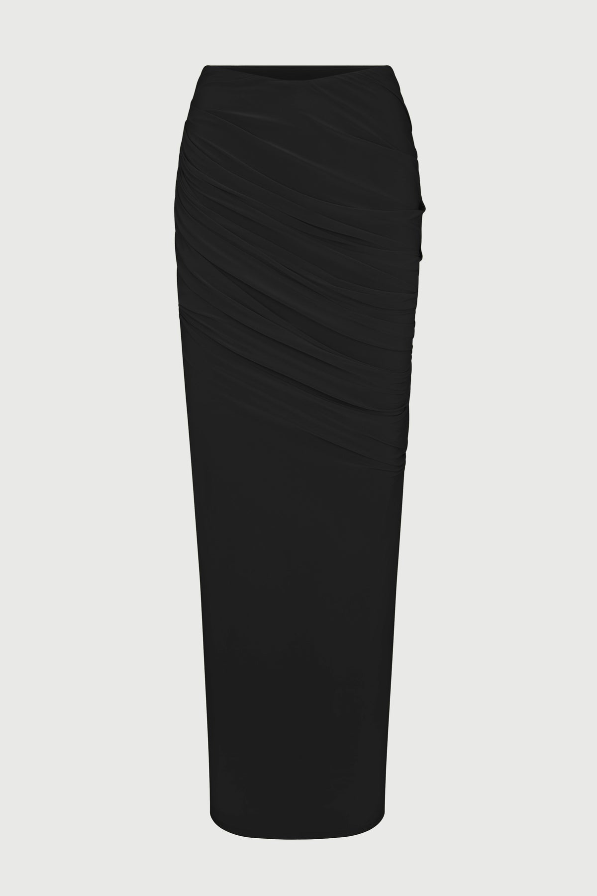 BLACK Hourglass Scoop Waist Maxi Skirt