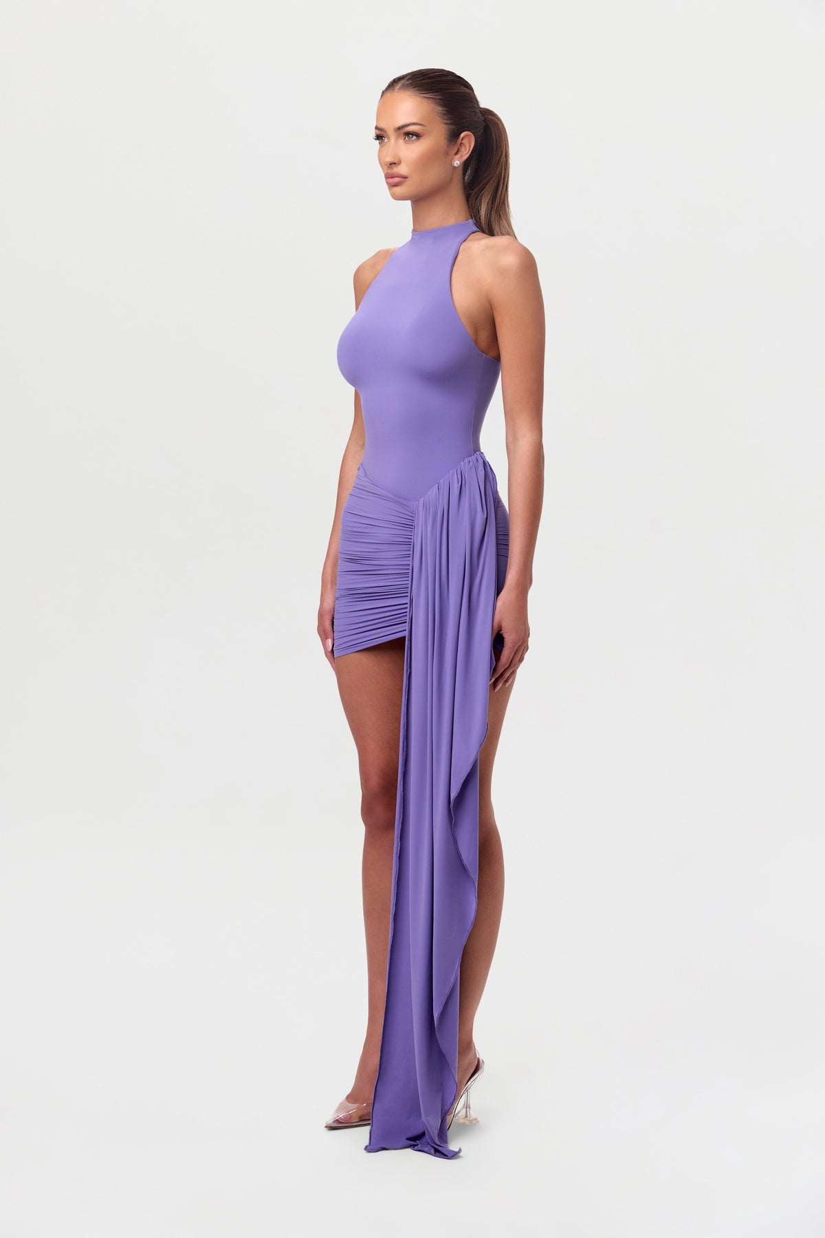 Lavender Naked Racerback Bodysuit