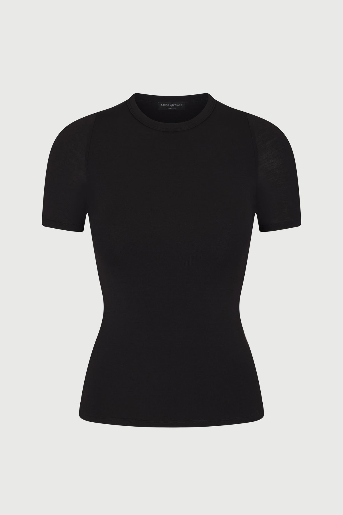 BLACK MODAL SHORT SLEEVE TOP