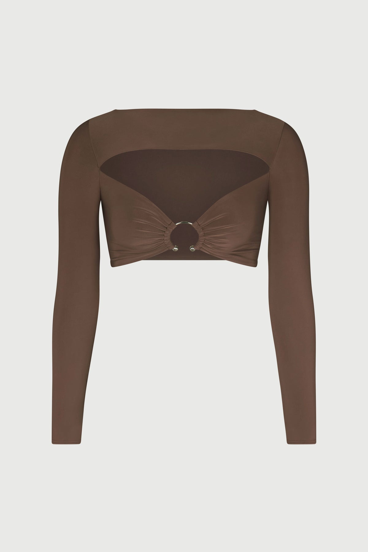 CHOCOLATE Hourglass Cut Out O-Ring Crop Top