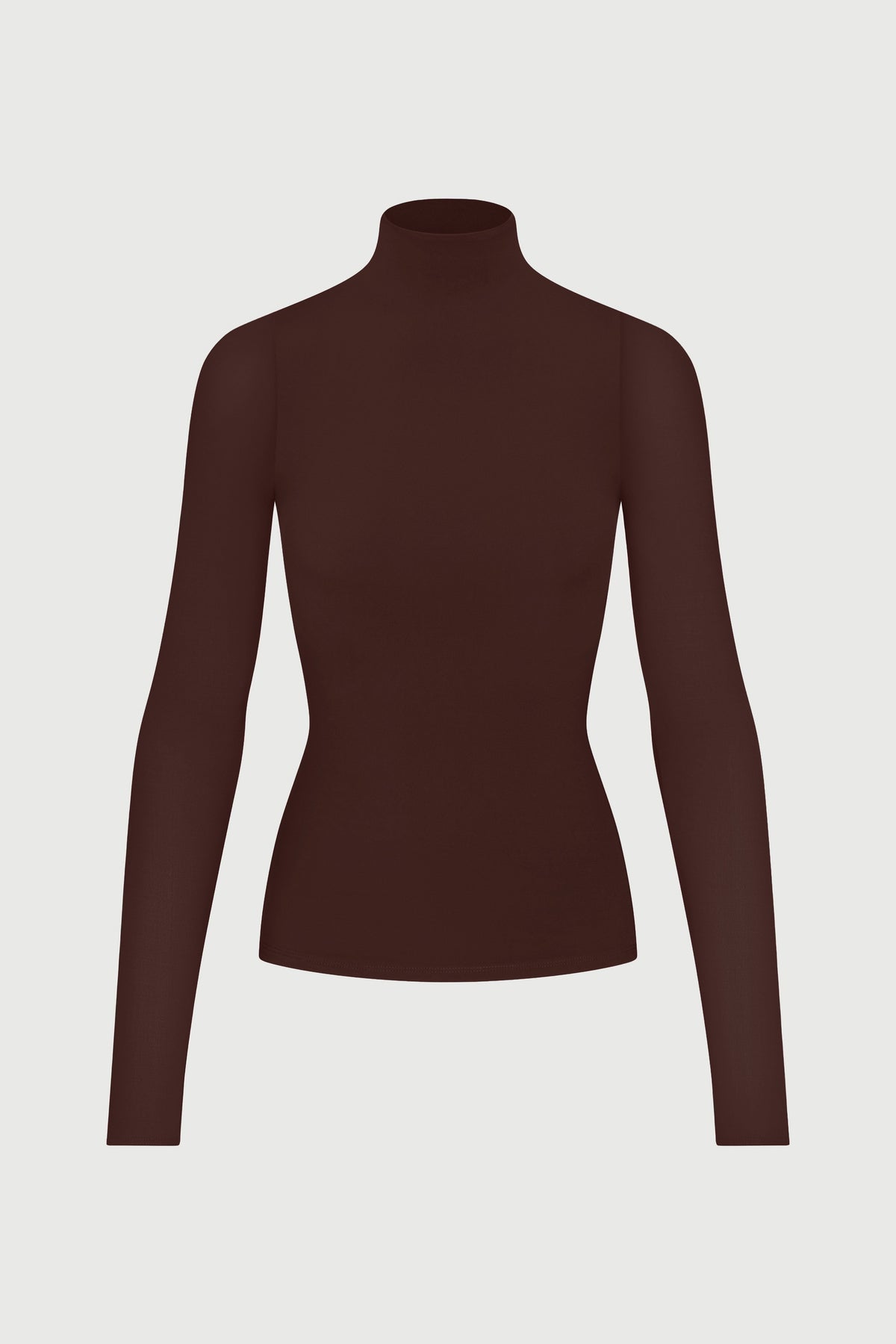 Chocolate Naked Mock Neck Top