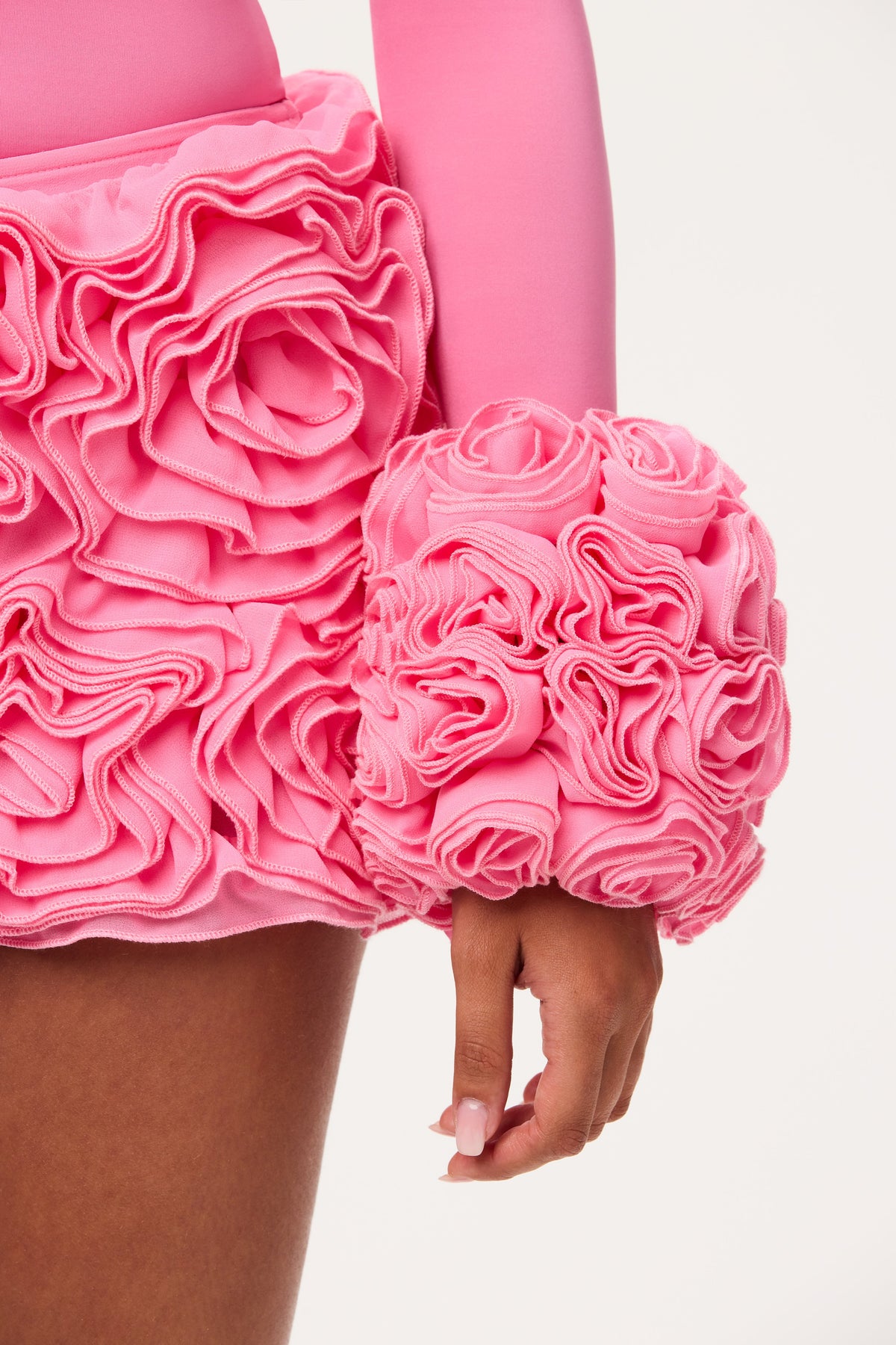 Magenta Rose Petal Cuffs
