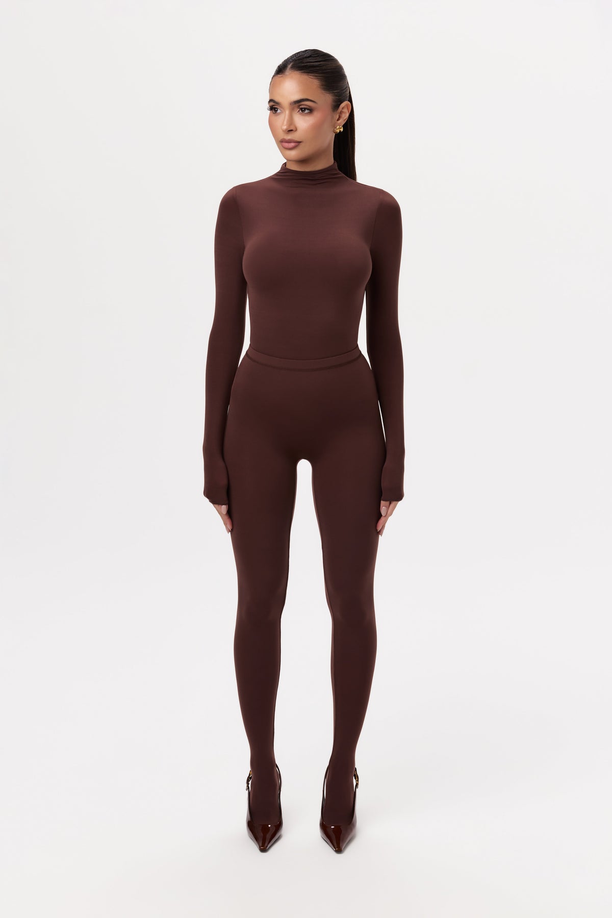 Chocolate Naked Closed Toe Legging