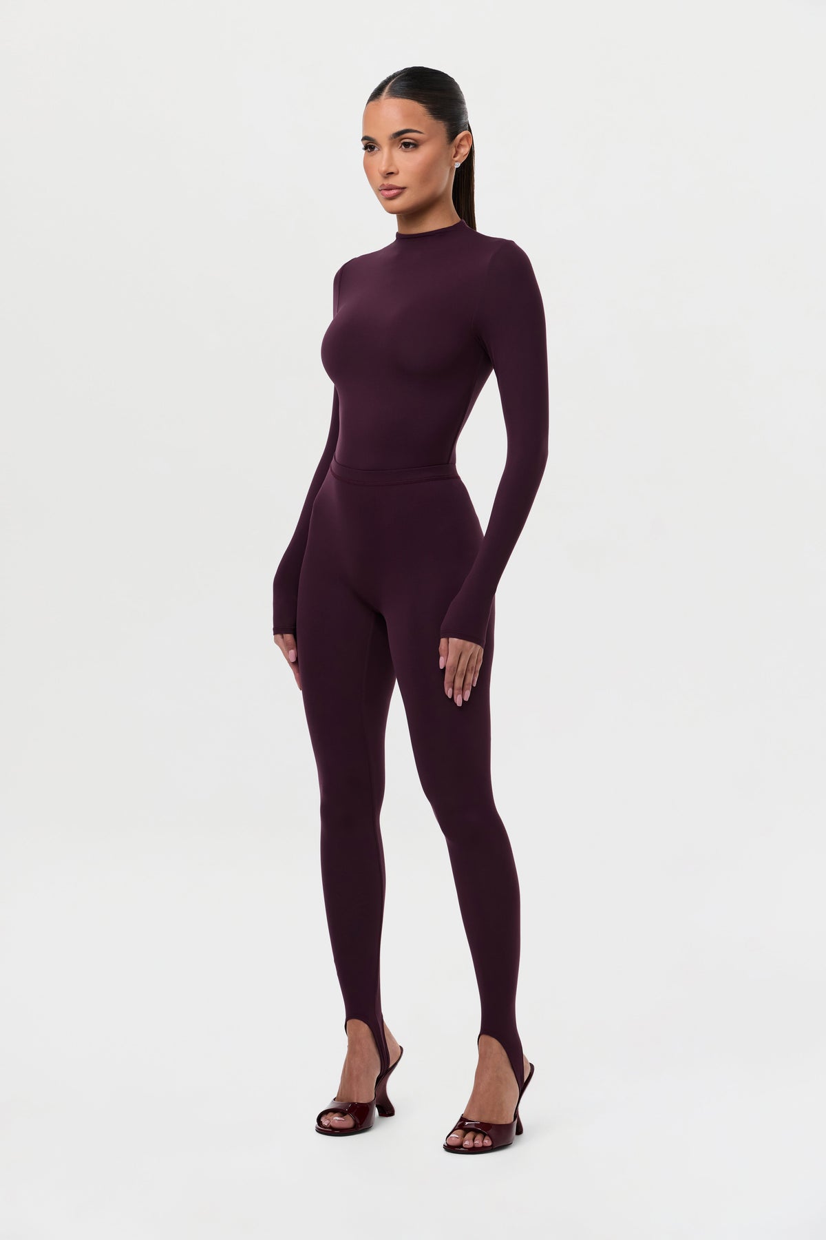 Dark Plum Naked Stirrup Legging