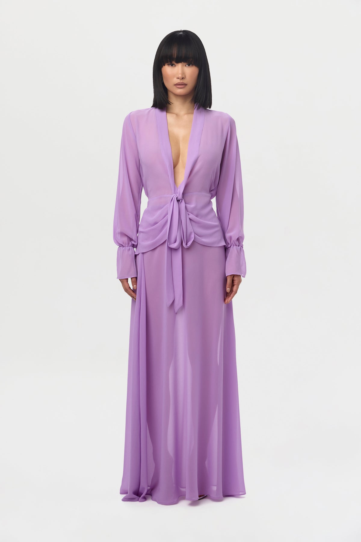 Violet Chiffon Maxi Skirt