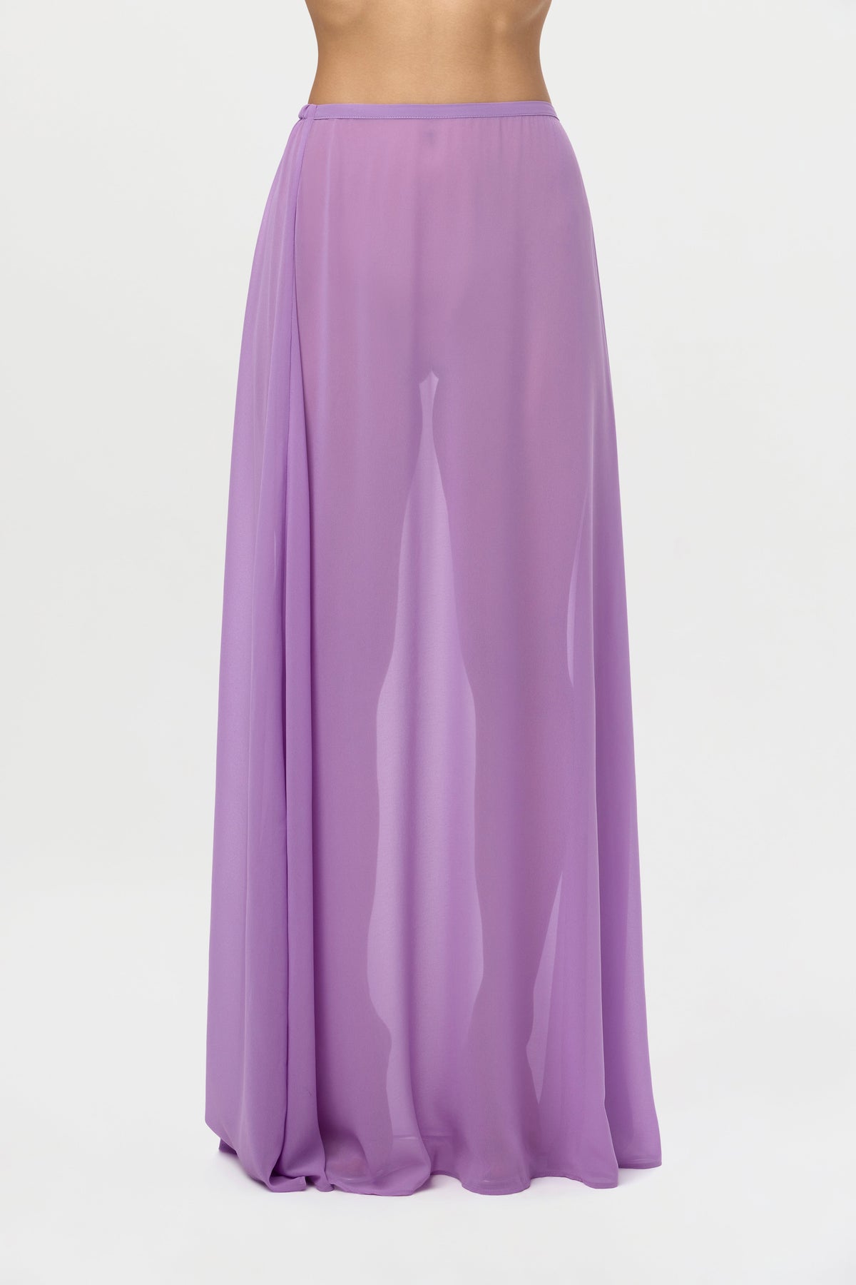 Violet Chiffon Maxi Skirt