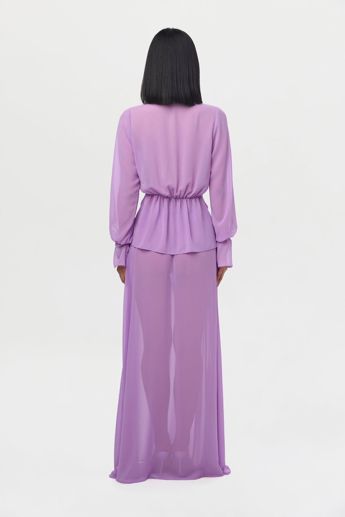 Violet Chiffon Maxi Skirt