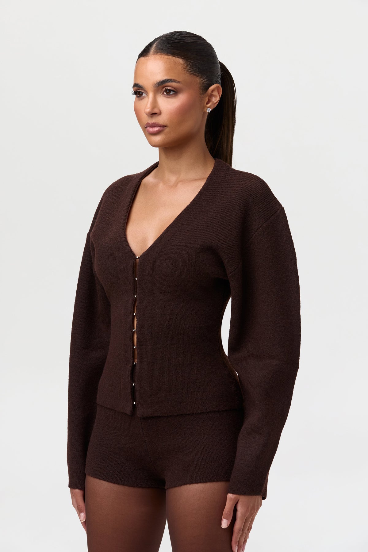 Dark Chocolate Knit Hot Short