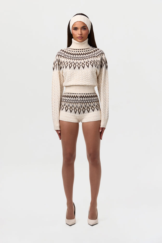 Knit Fair Isle Hot Short