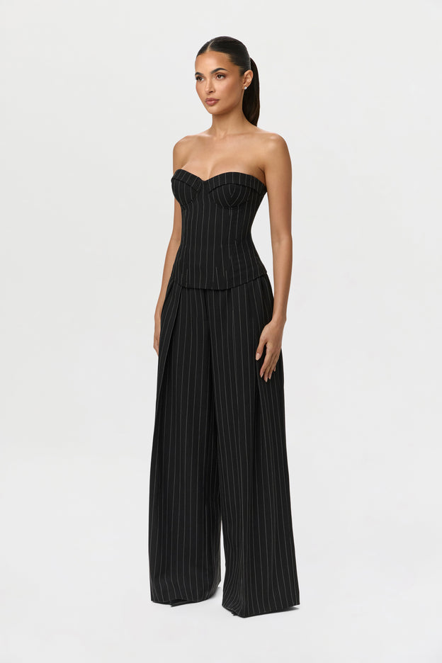 Suiting Pinstripe Bustier Top