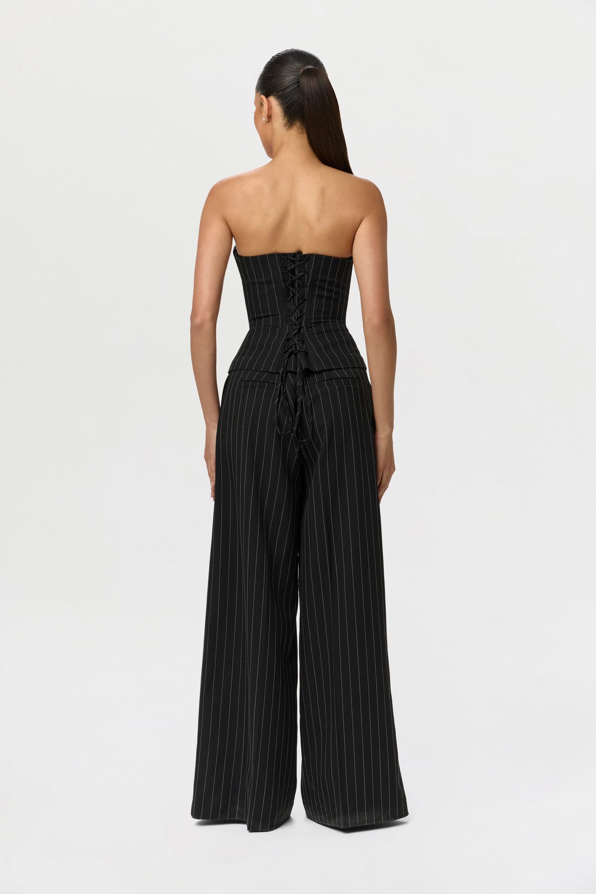 Suiting Pinstripe Bustier Top
