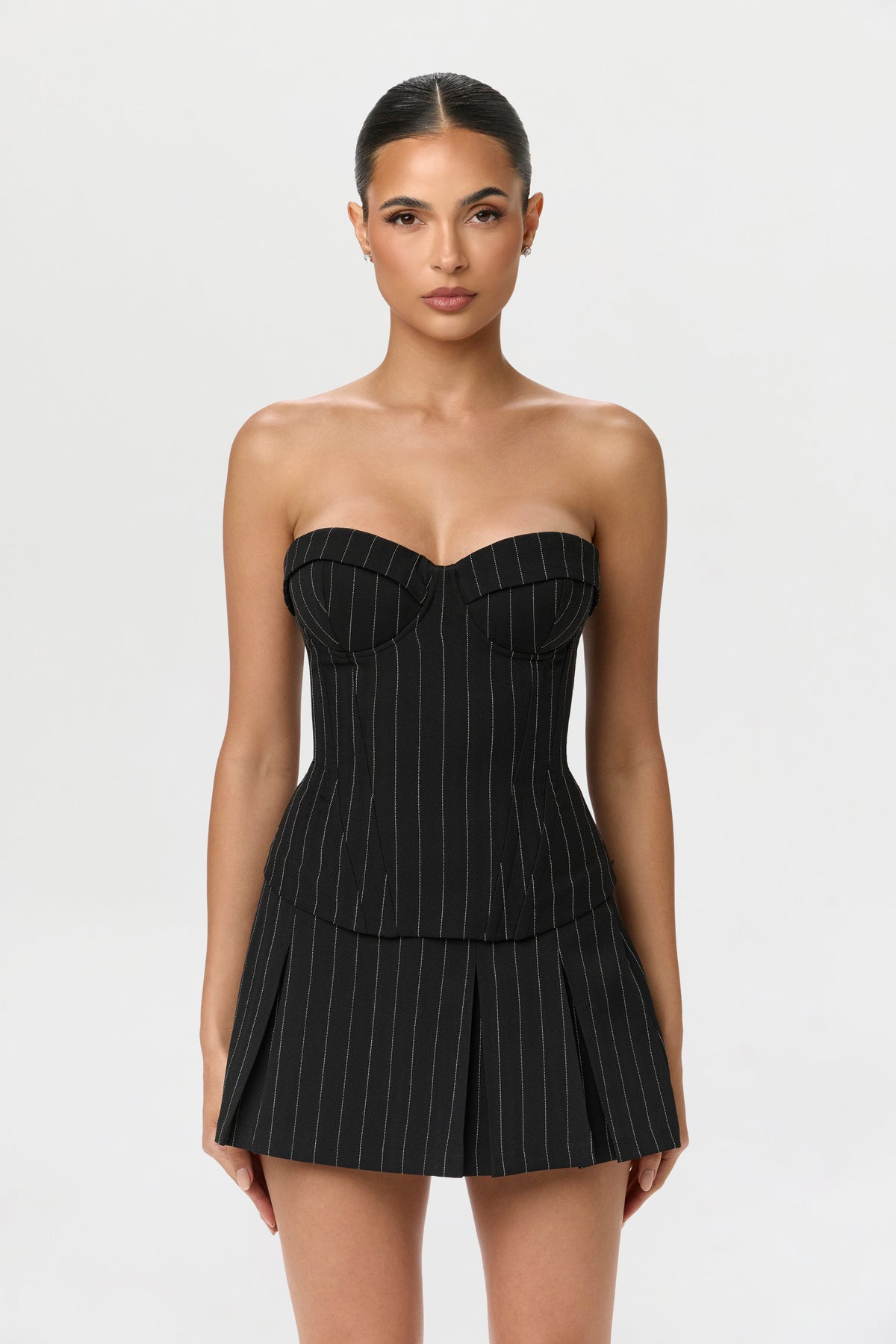 Suiting Pinstripe Bustier Top