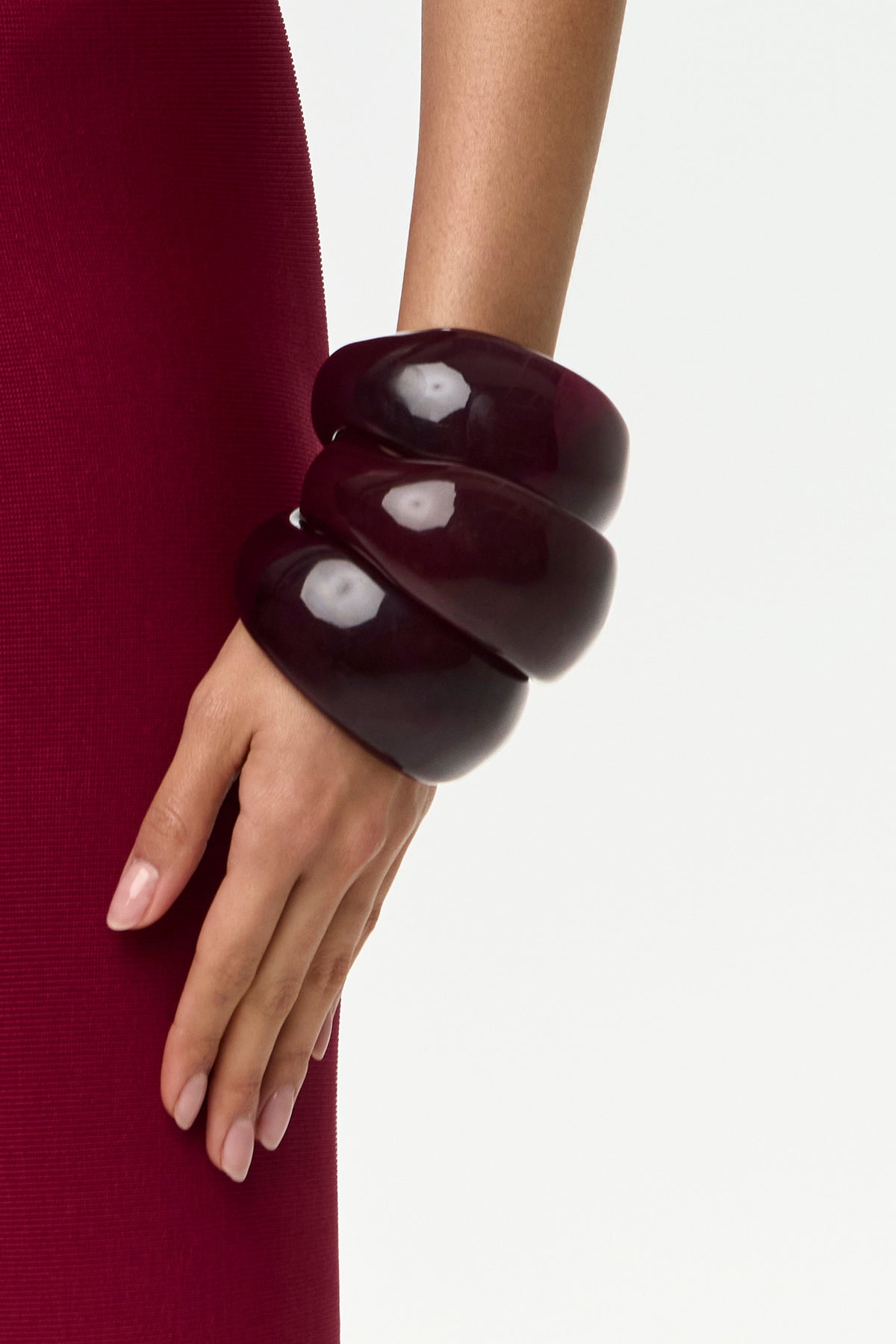 Dark Plum Resin Stone Bracelet