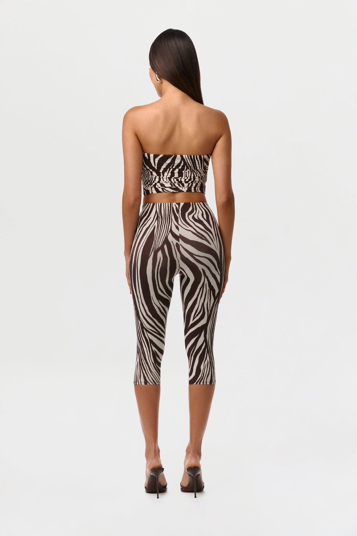 Wild Riviera Naked Print Ruched Tube Top