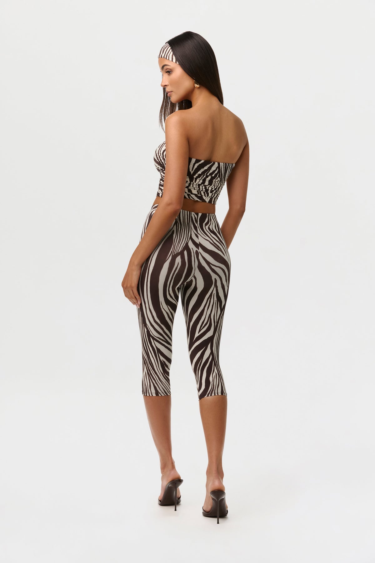 Wild Riviera Naked Print Capri Legging