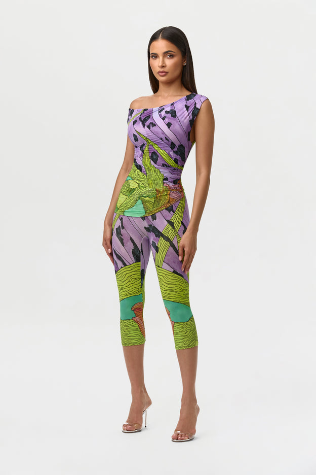 Naked Print Capri Legging