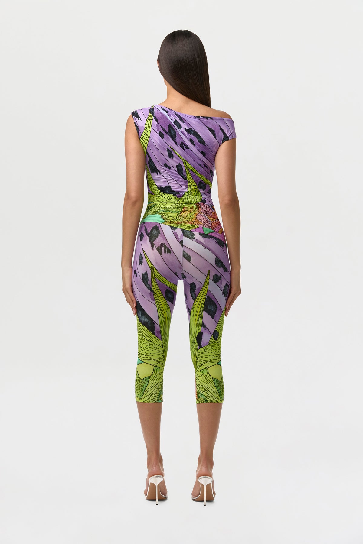 Lethal Botanical Naked Print Capri Legging