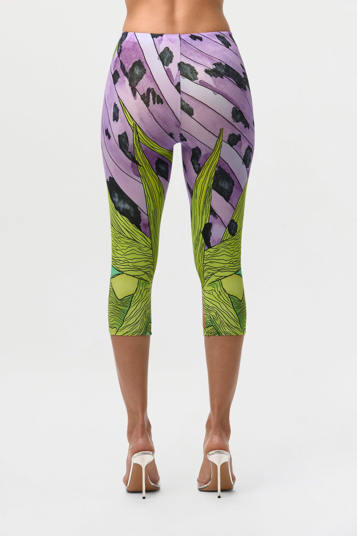Lethal Botanical Naked Print Capri Legging