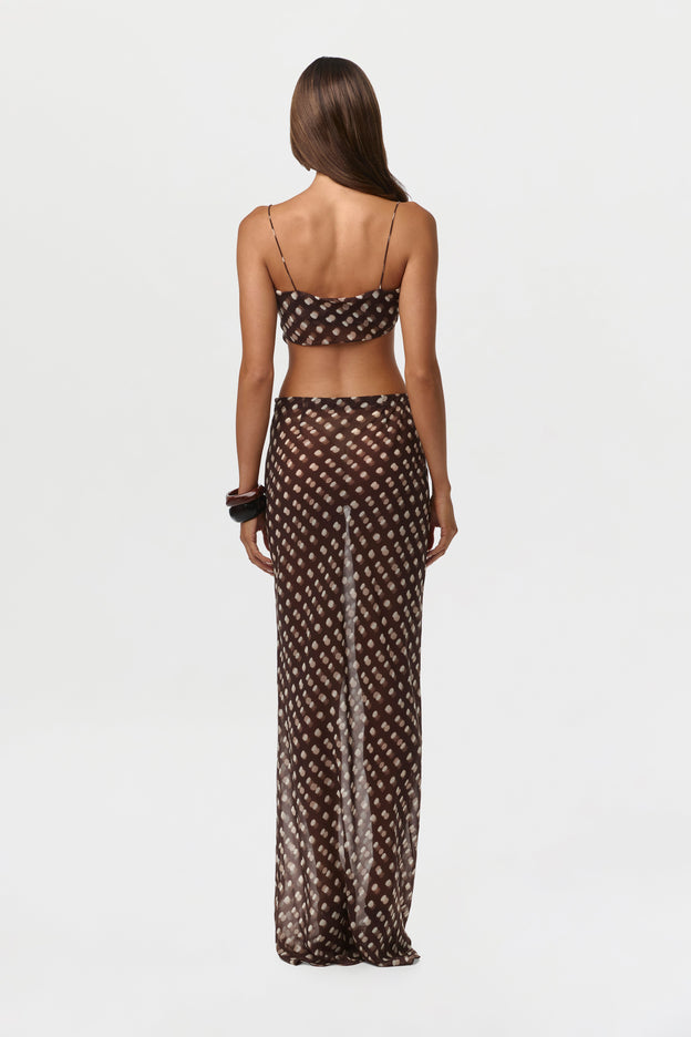 Chiffon Print Maxi Skirt