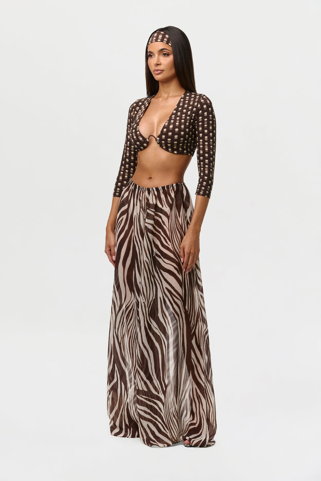 Naked Print Wire Crop Top
