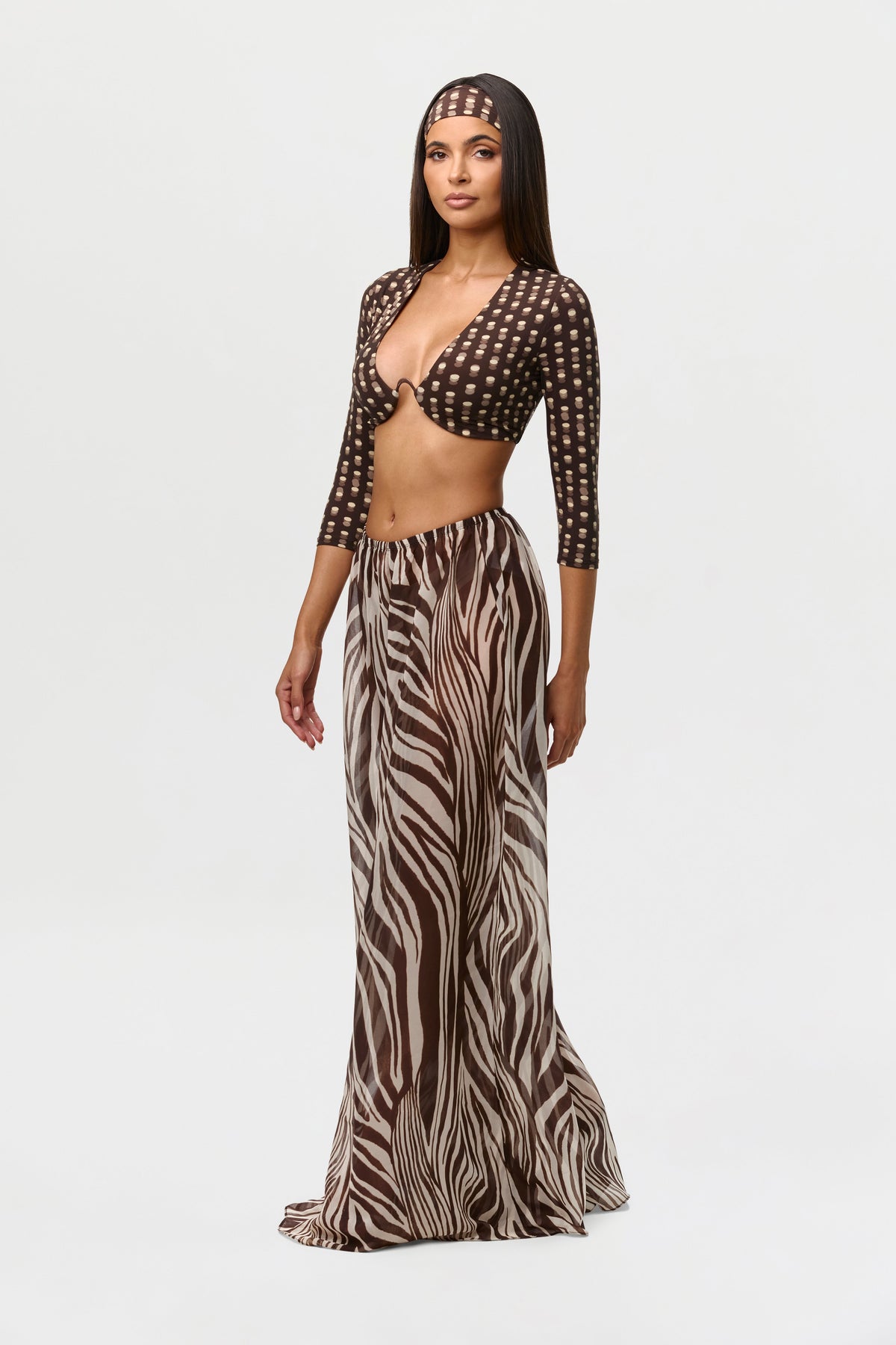 Wild Riviera Chiffon Wide Leg Pants