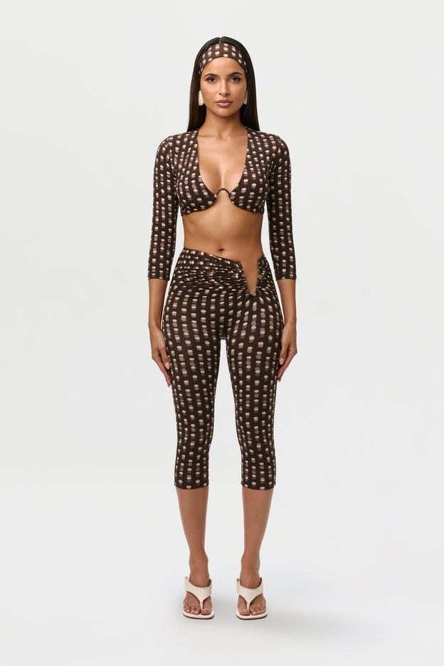 Naked Print Wired Capri Leggings