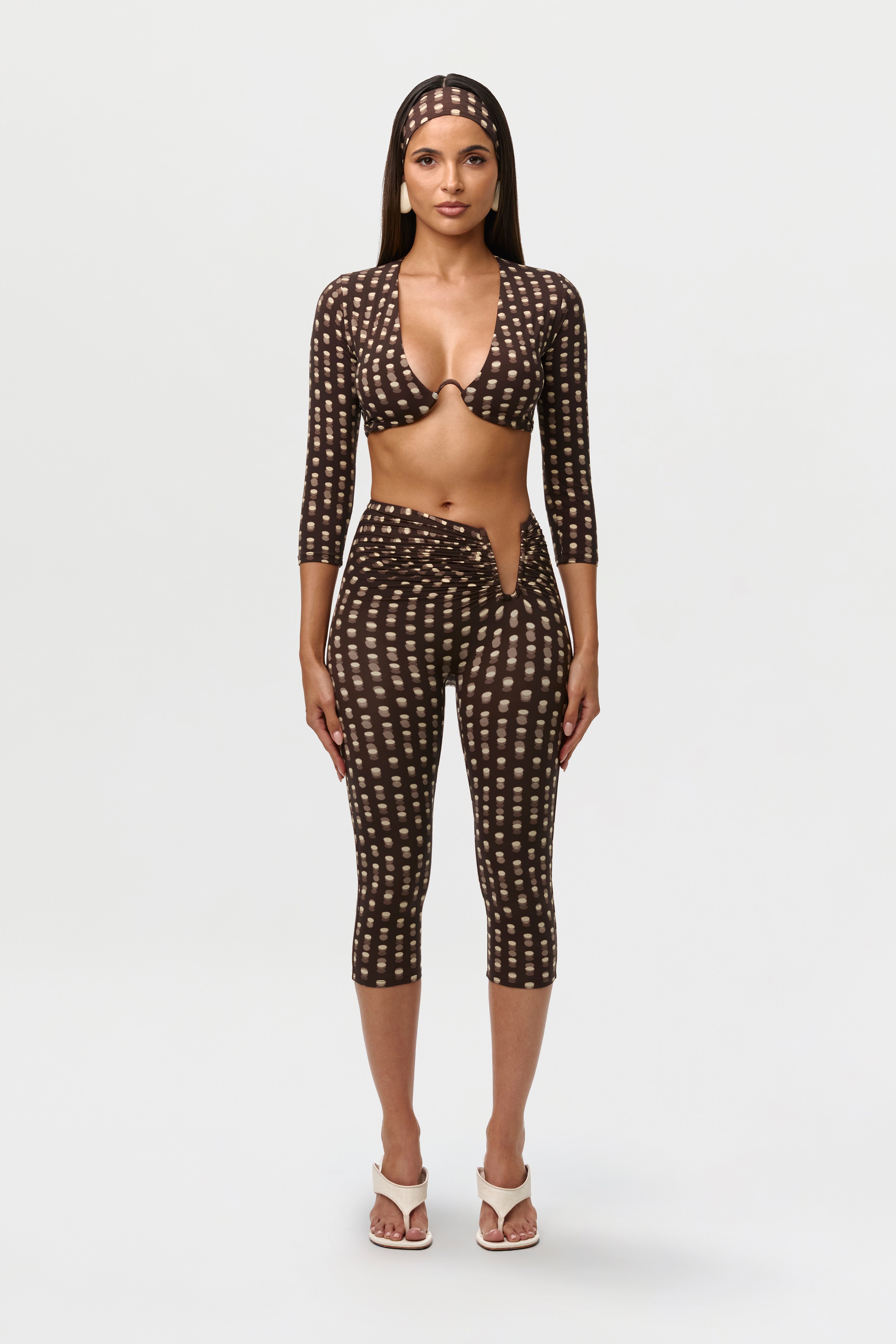 Naked Print Wired Capri Leggings