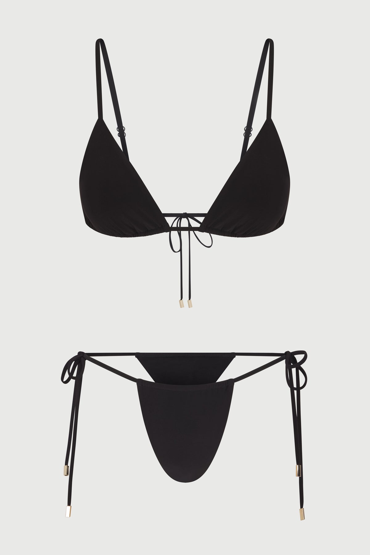 BLACK Triangle Tie Bikini