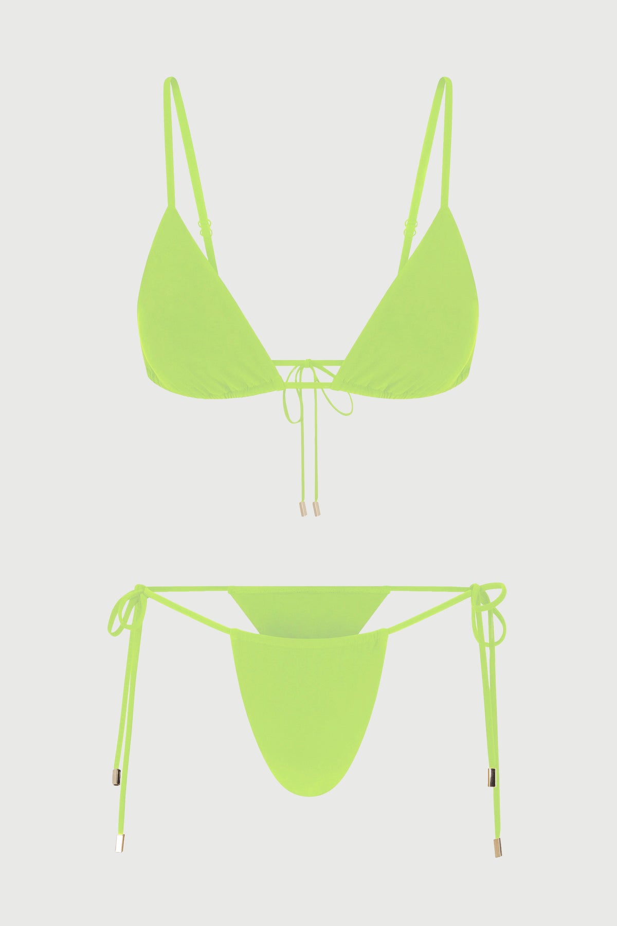 Lime Triangle Tie Bikini