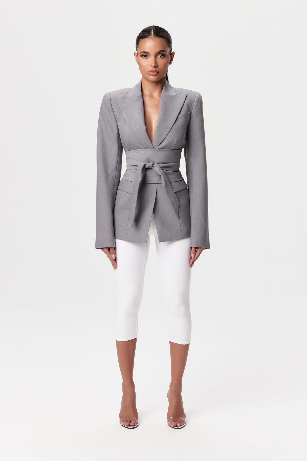 White Smooth Sculpt Cropped Legging