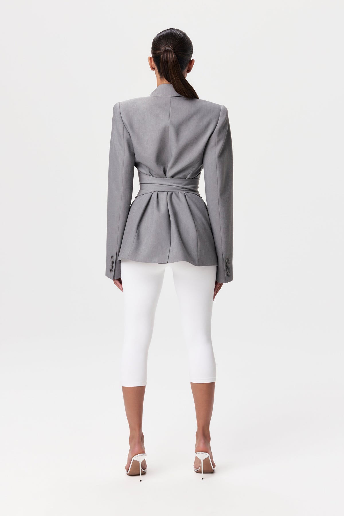 White Smooth Sculpt Cropped Legging