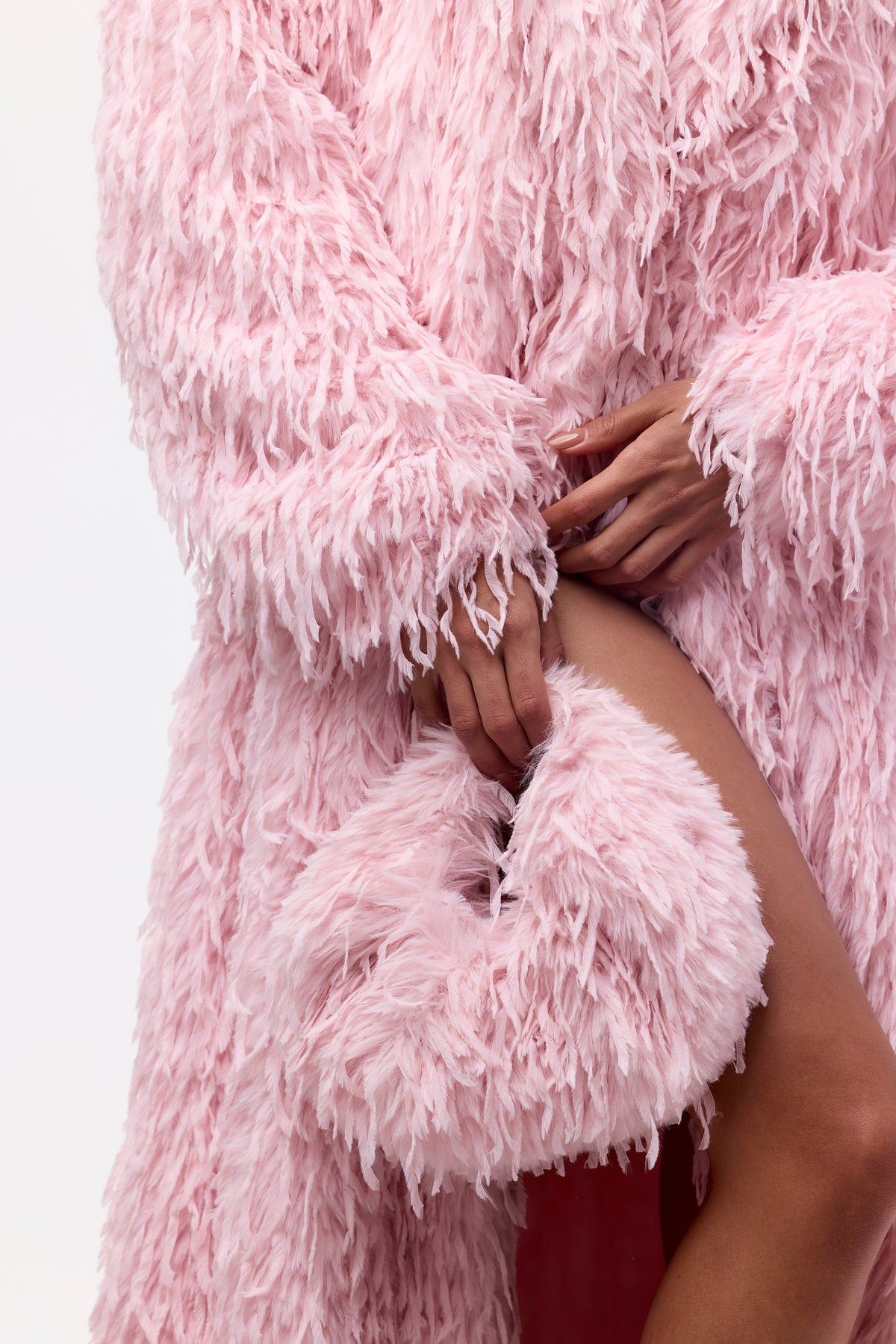 Baby Pink Faux Mini Handbag