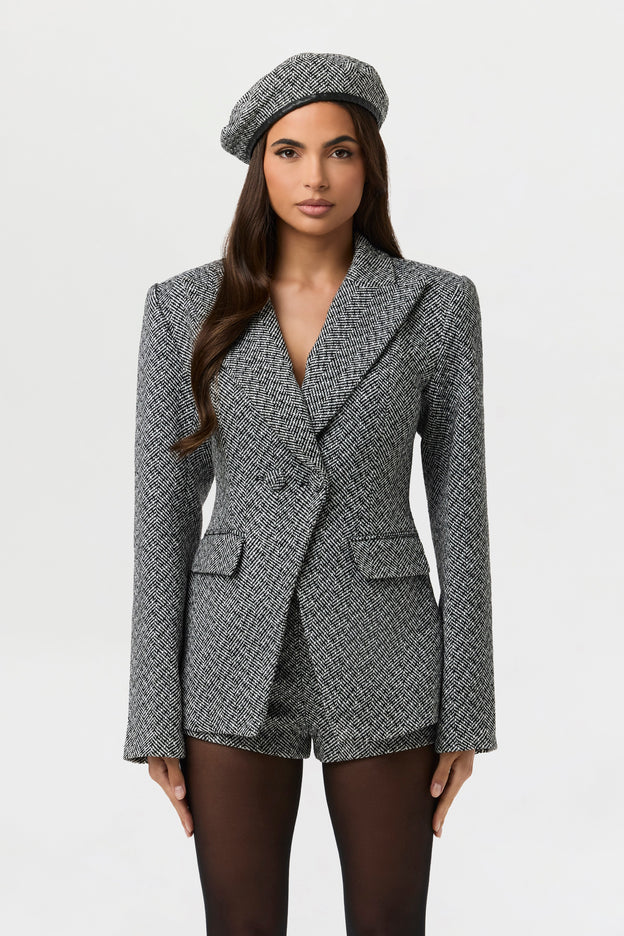 Pattern Suiting Beret