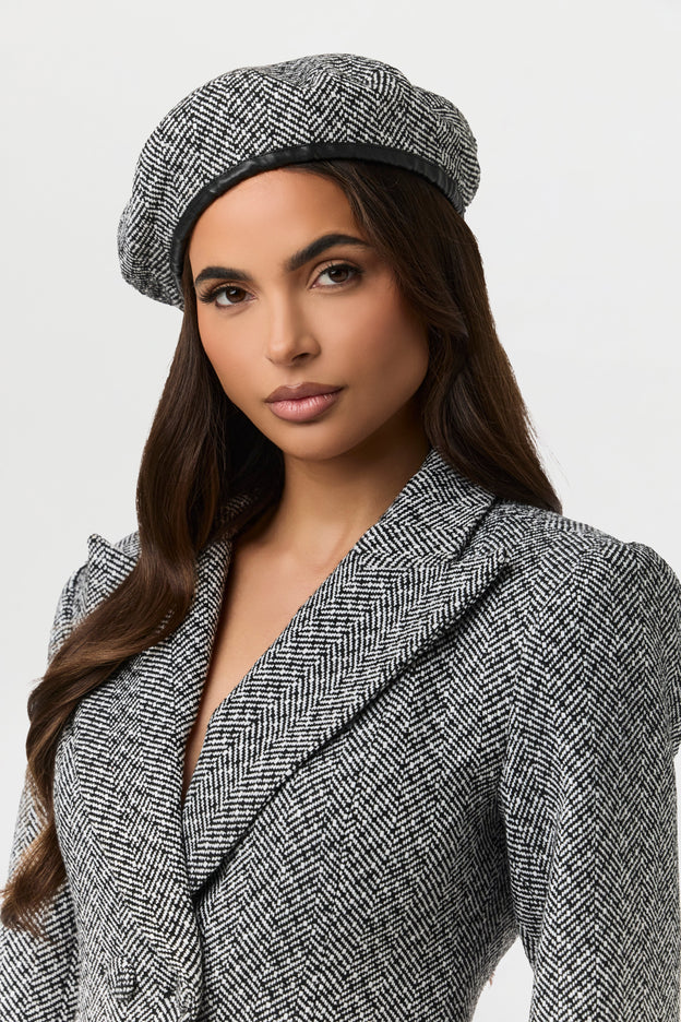 Pattern Suiting Beret