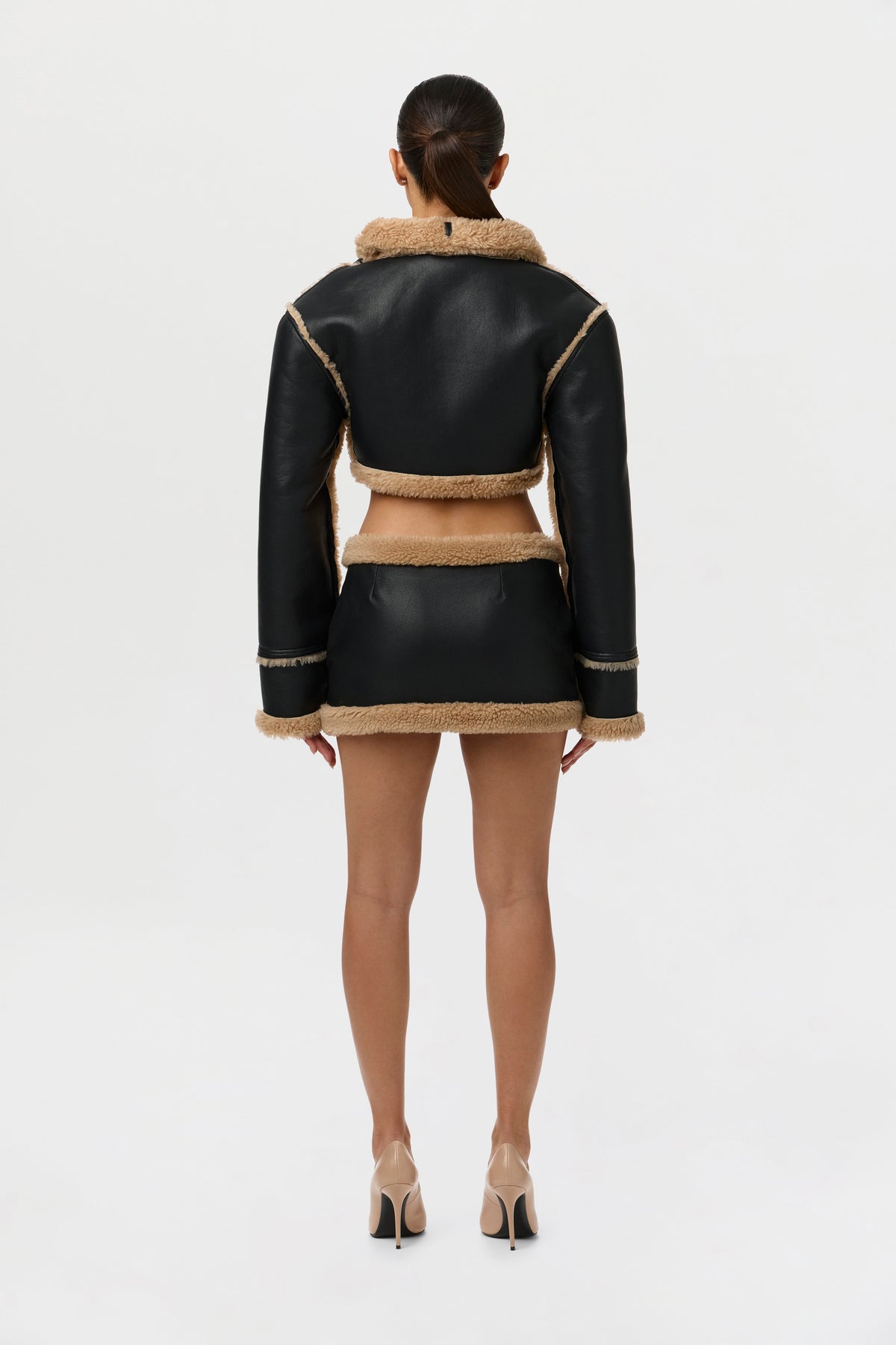 Black/Tan Sherpa Jacket
