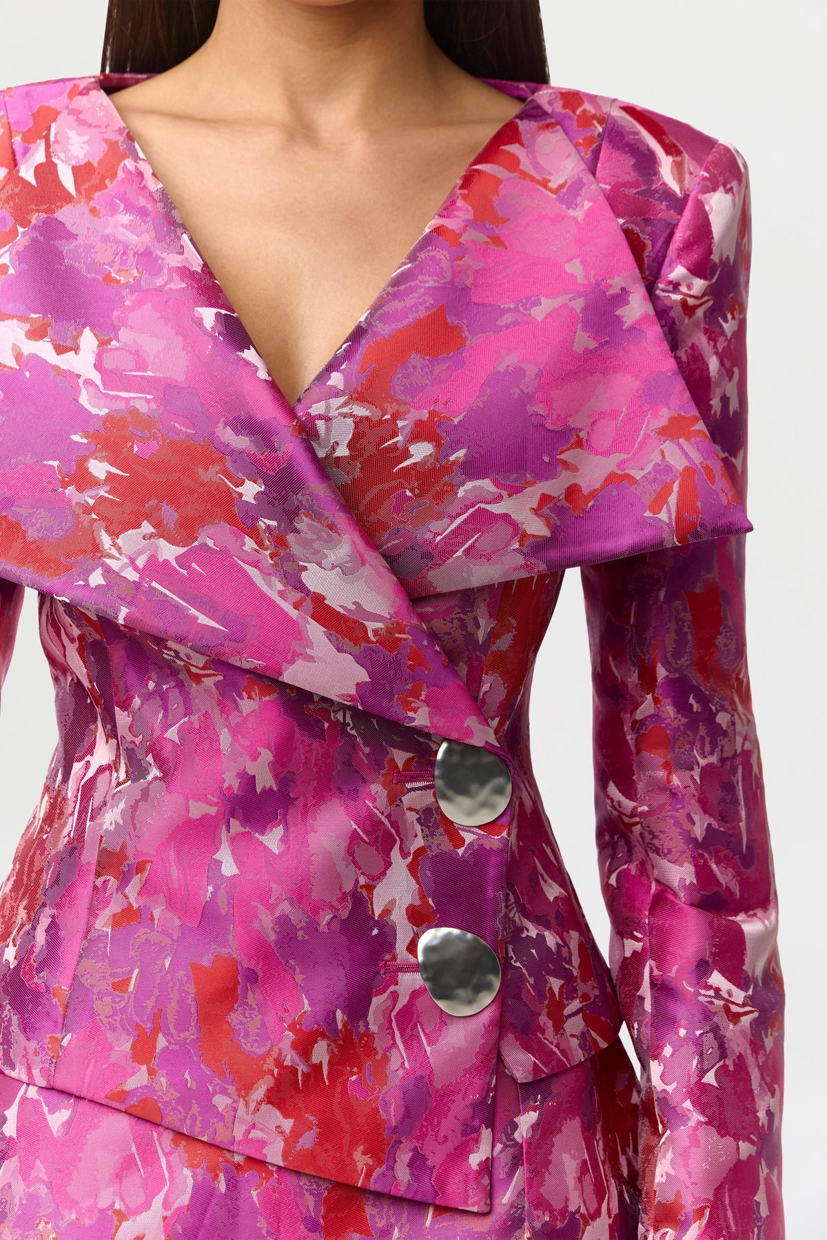 Suiting Jacquard Crossbody Blazer